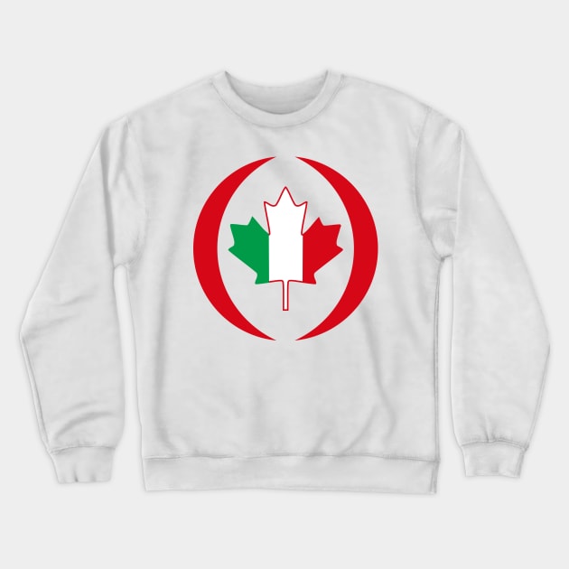 Italian Canadian Multinational Patriot Flag Series Crewneck Sweatshirt by Village Values